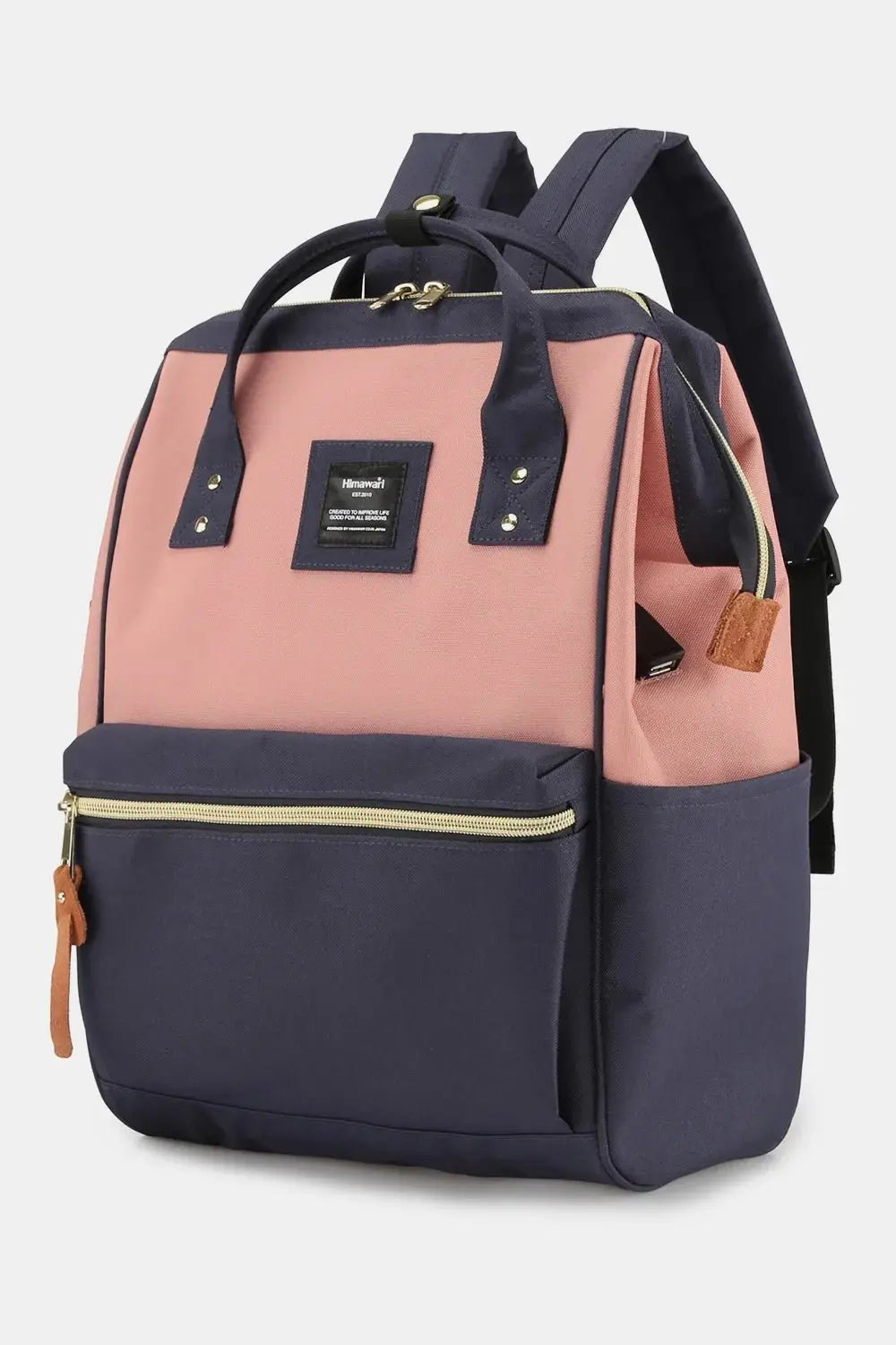 Himawari Waterproof Canvas Backpack Bag with Side Pockets - Serene Crafts Hub