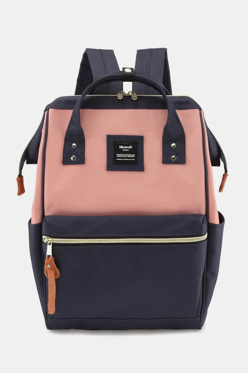 Himawari Waterproof Canvas Backpack Bag with Side Pockets - Serene Crafts Hub