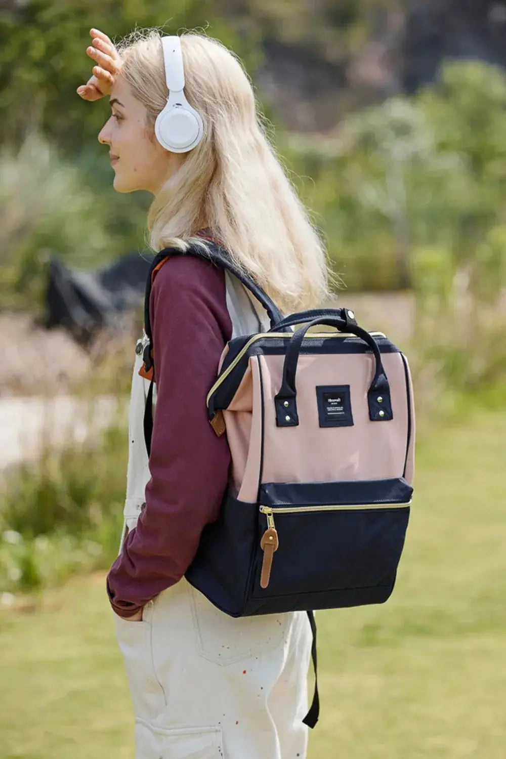 Himawari Waterproof Canvas Backpack Bag with Side Pockets - Serene Crafts Hub