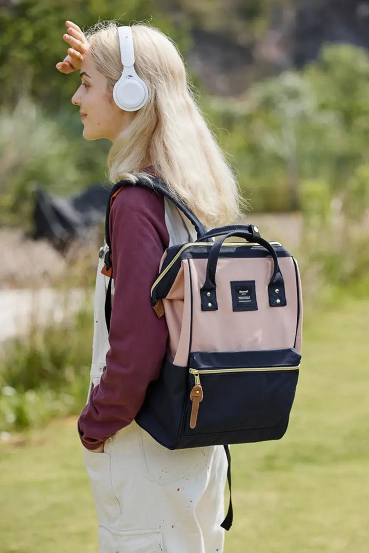 Himawari Waterproof Canvas Backpack Bag with Side Pockets - Serene Crafts Hub