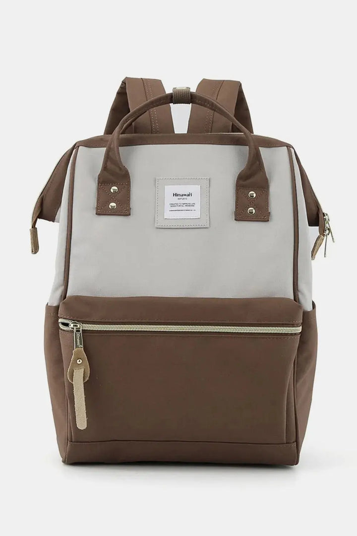 Himawari Waterproof Canvas Backpack Bag with Side Pockets - Serene Crafts Hub