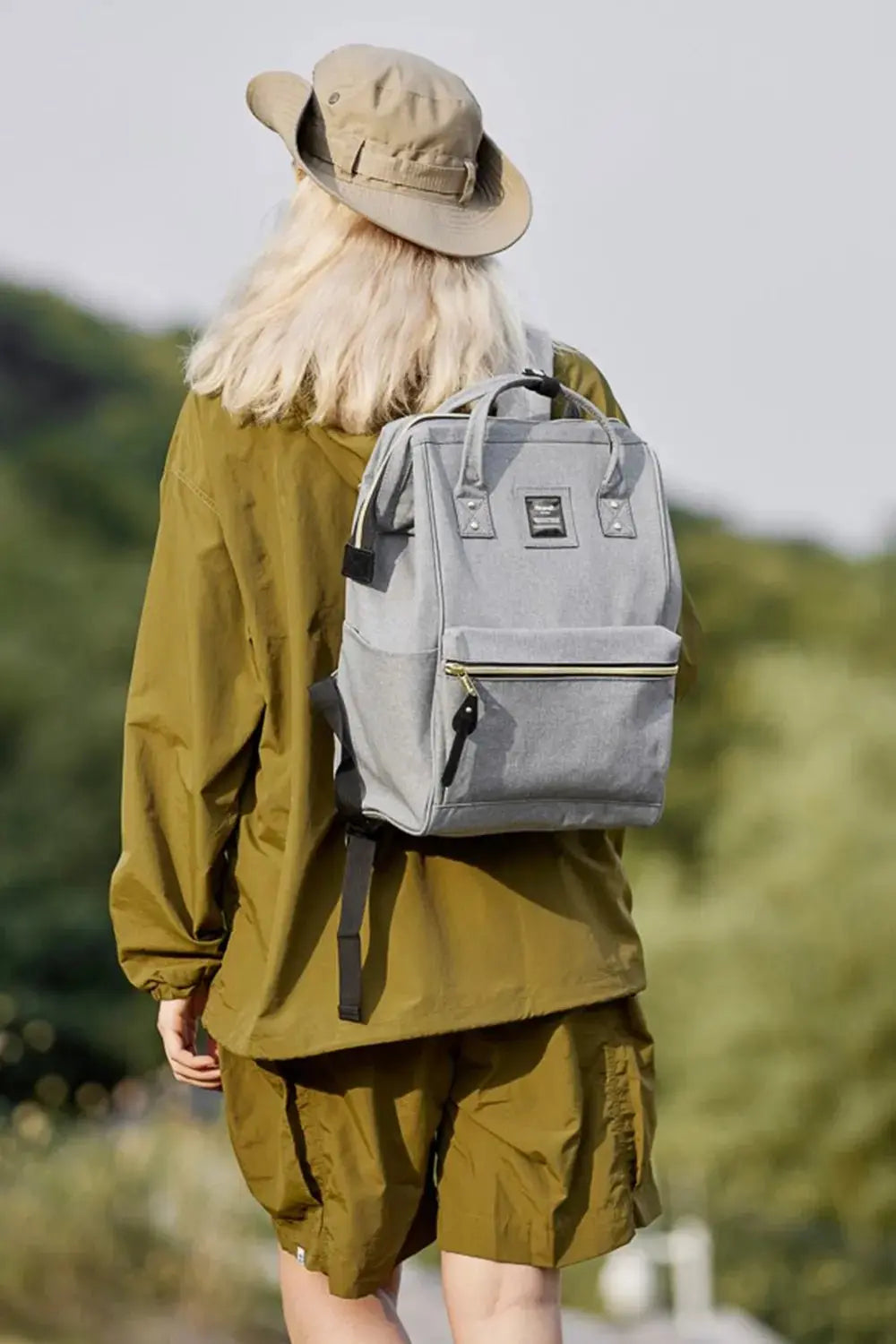Himawari Waterproof Canvas Backpack Bag with Side Pockets - Serene Crafts Hub