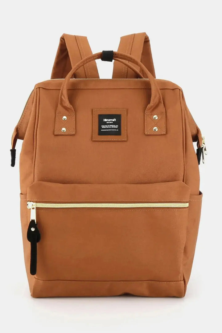Himawari Waterproof Canvas Backpack Bag with Side Pockets - Serene Crafts Hub