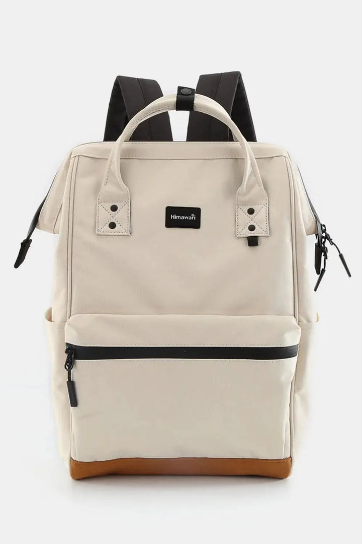 Himawari Waterproof Canvas Travel Backpack Bag with USB Port - Serene Crafts Hub
