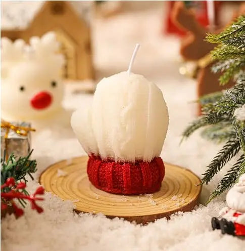 Holiday Decor Christmas Gloves Handmade Soy Scented Candle - Serene Crafts Hub