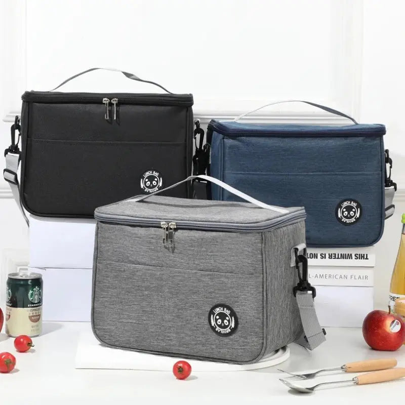 Large - Capacity Insulated Lunch Bag – Waterproof Thermal Lunch Box with Shoulder Strap - Serene Crafts Hub