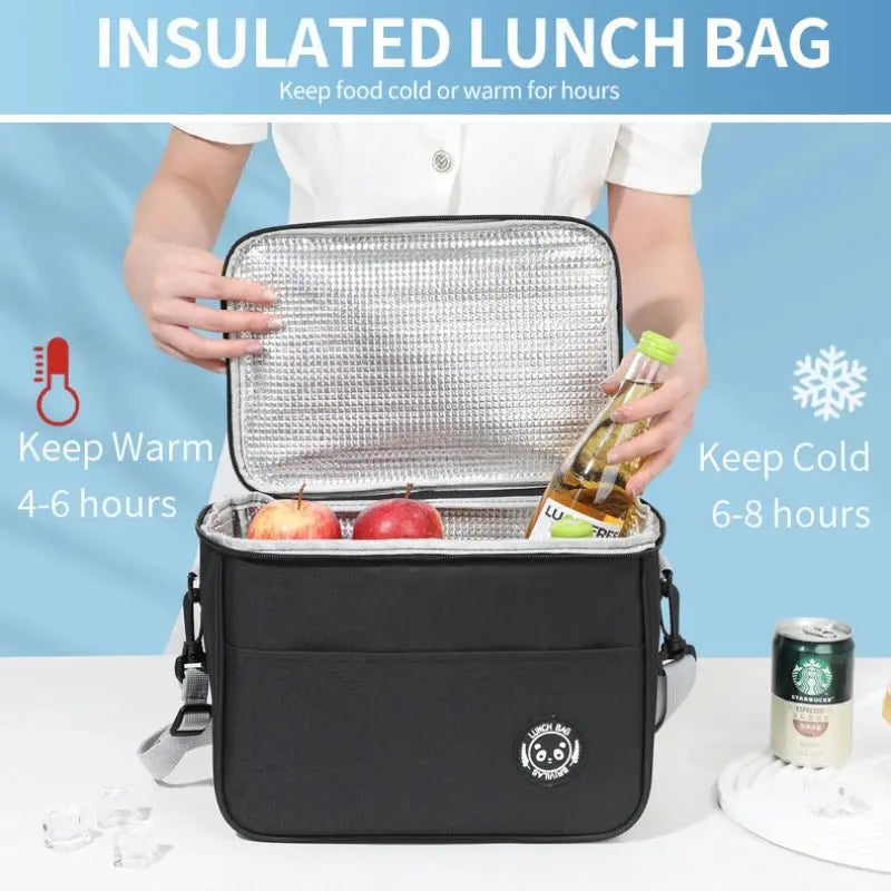Large - Capacity Insulated Lunch Bag – Waterproof Thermal Lunch Box with Shoulder Strap - Serene Crafts Hub