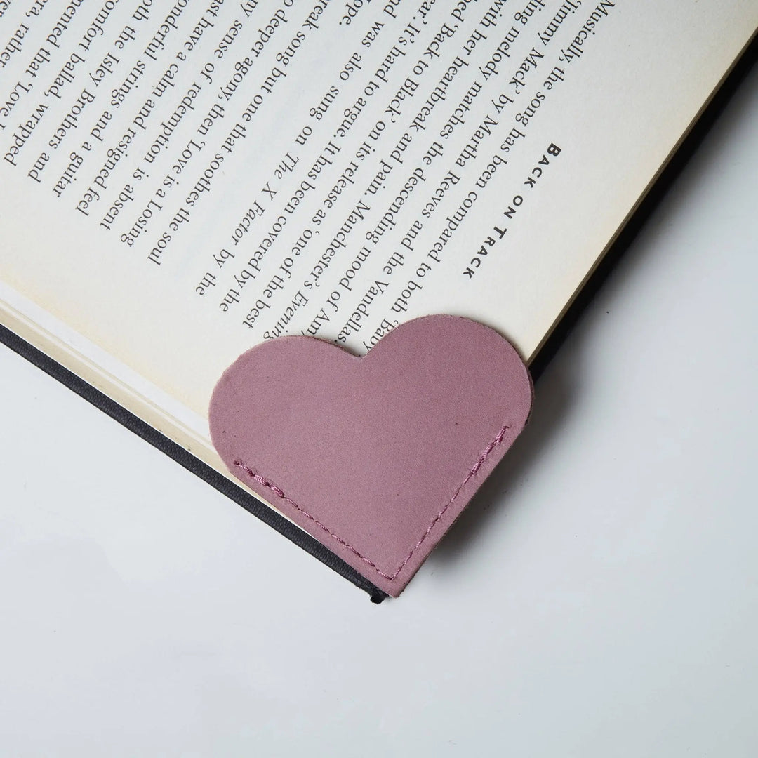 Leather Heart Bookmarks, Cute Bookmarks, Corner Bookmarks - Serene Crafts Hub