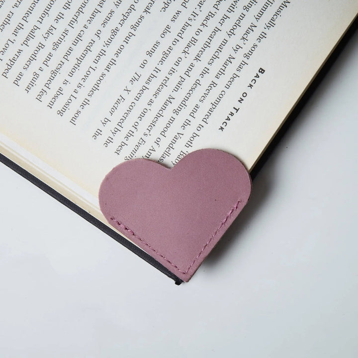 Leather Heart Bookmarks, Cute Bookmarks, Corner Bookmarks - Serene Crafts Hub