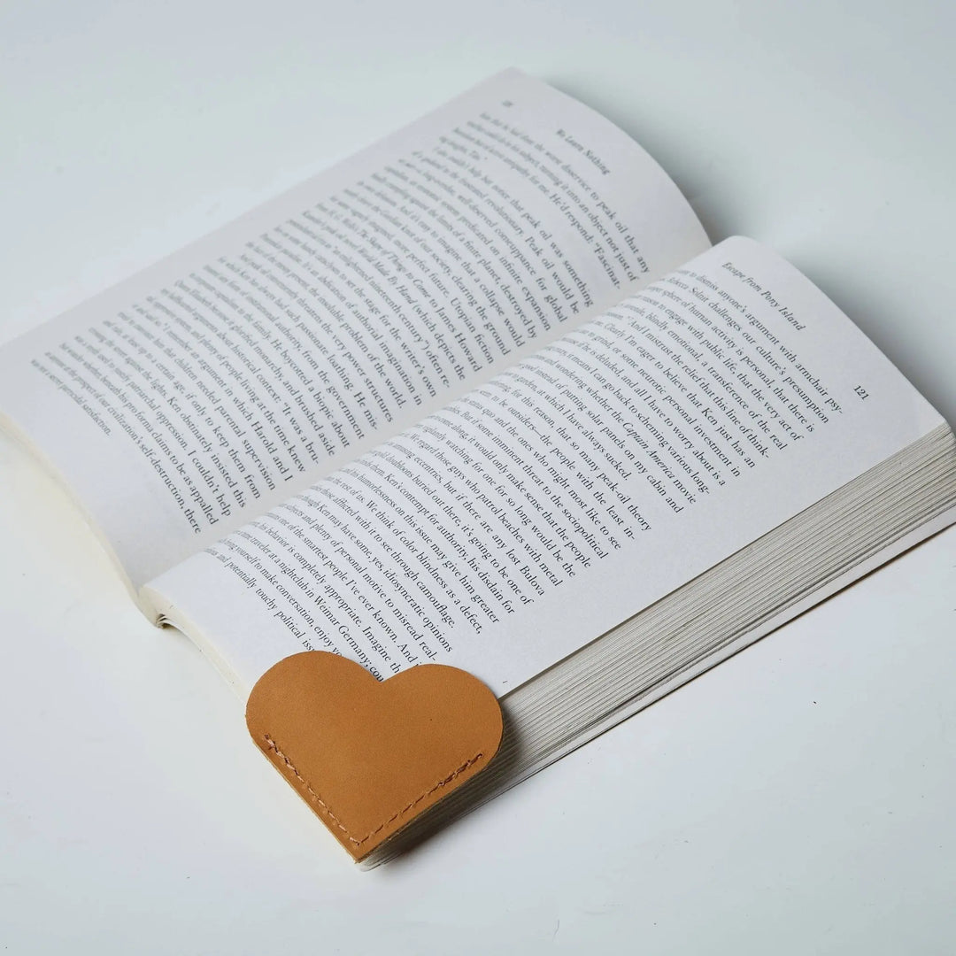 Leather Heart Bookmarks, Cute Bookmarks, Corner Bookmarks - Serene Crafts Hub