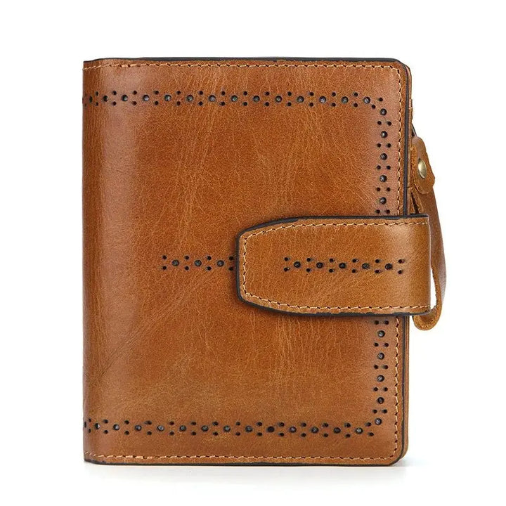 Luxury RFID Leather Wallet for Women - Vintage Style - Serene Crafts Hub