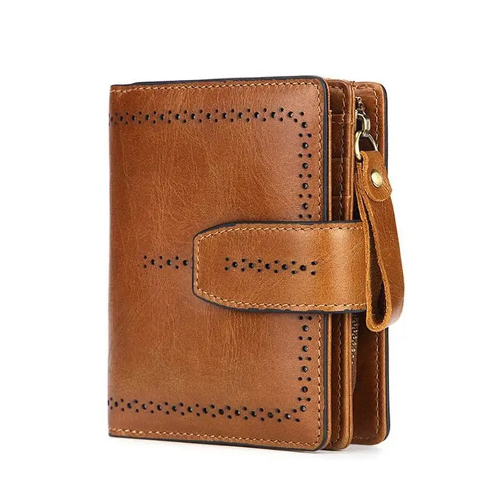 Luxury RFID Leather Wallet for Women - Vintage Style - Serene Crafts Hub