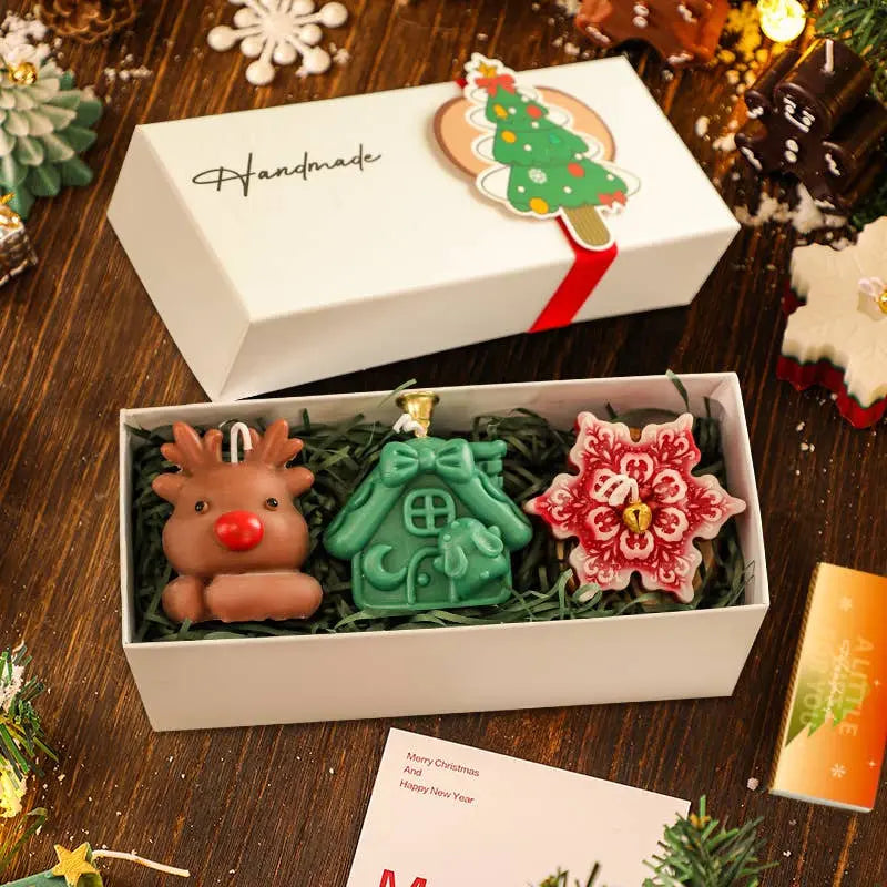 Merry Christmas Candle Set ,Custom Soy Scented Candles - Serene Crafts Hub