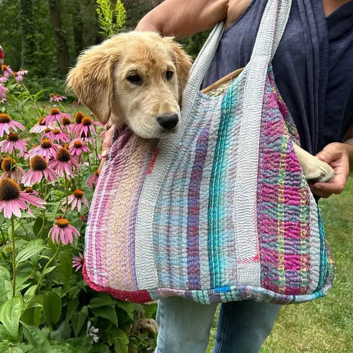 Overnight Kantha Tote Bags | Recycled Saris 100% Cotton - Serene Crafts Hub