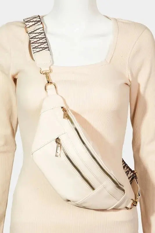 PU Leather Crossbody Bag with Removable Strap - Serene Crafts Hub