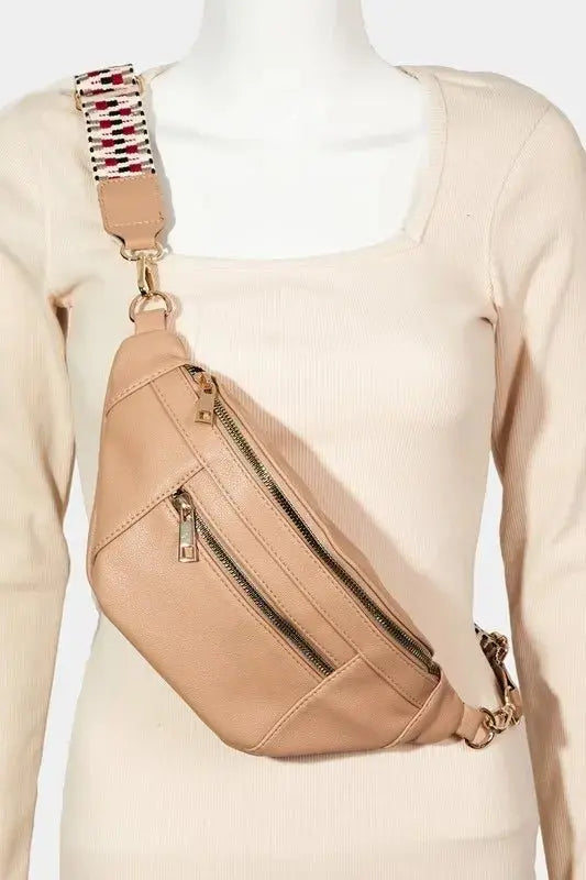 PU Leather Crossbody Bag with Removable Strap - Serene Crafts Hub