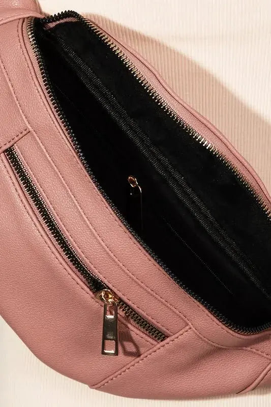 PU Leather Crossbody Bag with Removable Strap - Serene Crafts Hub