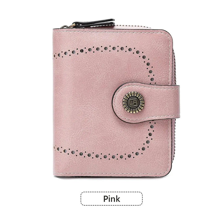 Retro Hollow - Out Multi - Card Wallet for Women - Serene Crafts Hub