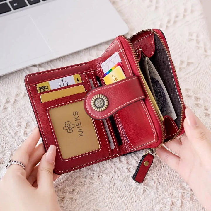 Retro Hollow - Out Multi - Card Wallet for Women - Serene Crafts Hub