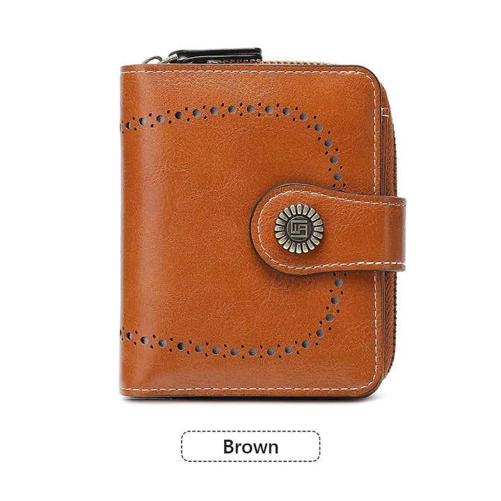 Retro Hollow - Out Multi - Card Wallet for Women - Serene Crafts Hub