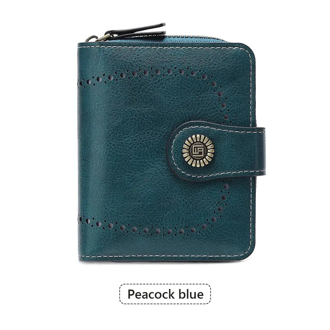 Retro Hollow - Out Multi - Card Wallet for Women - Serene Crafts Hub