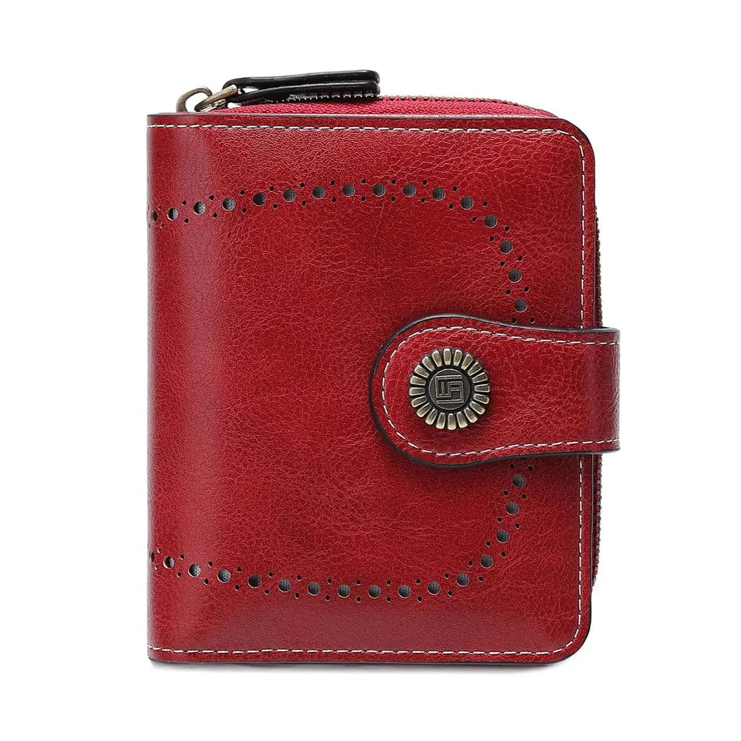 Retro Hollow - Out Multi - Card Wallet for Women - Serene Crafts Hub