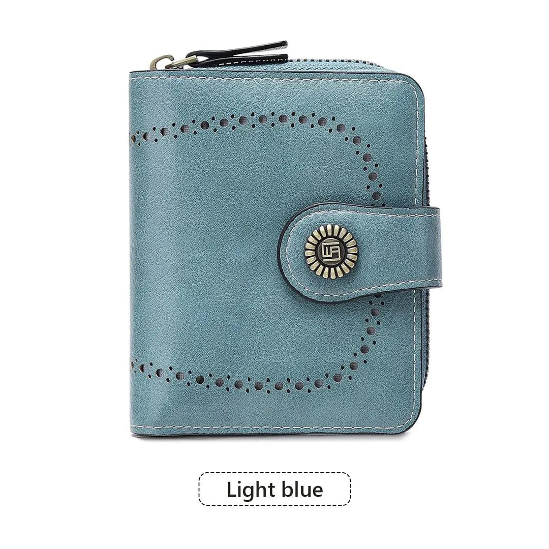 Retro Hollow - Out Multi - Card Wallet for Women - Serene Crafts Hub