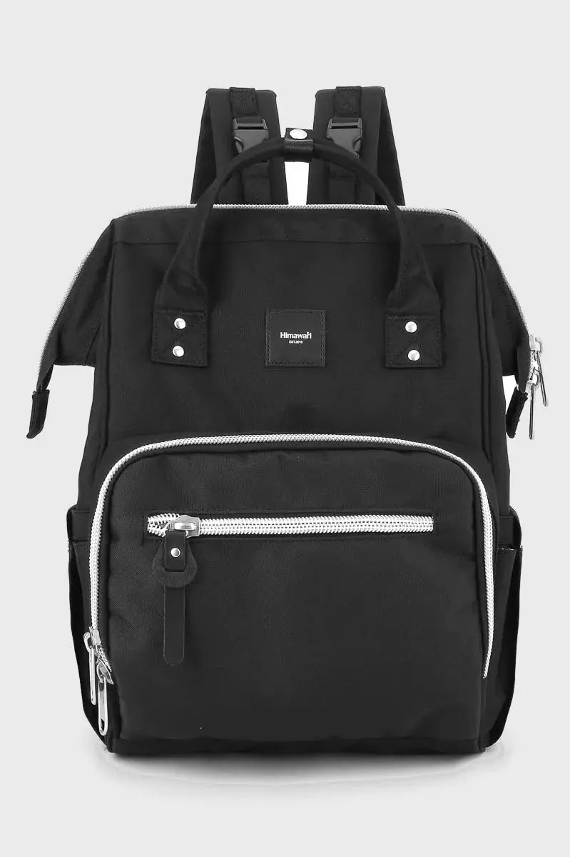 Waterproof Canvas Backpack Diaper Bag with Side Pockets - Serene Crafts Hub