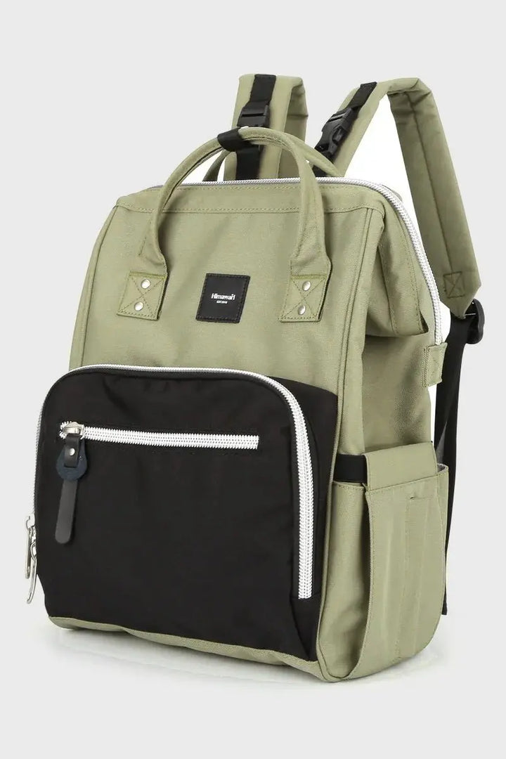 Waterproof Canvas Backpack Diaper Bag with Side Pockets - Serene Crafts Hub