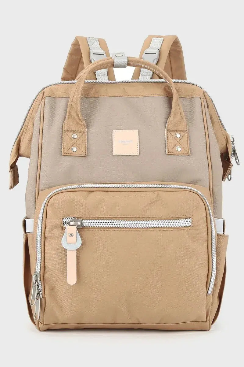 Waterproof Canvas Backpack Diaper Bag with Side Pockets - Serene Crafts Hub