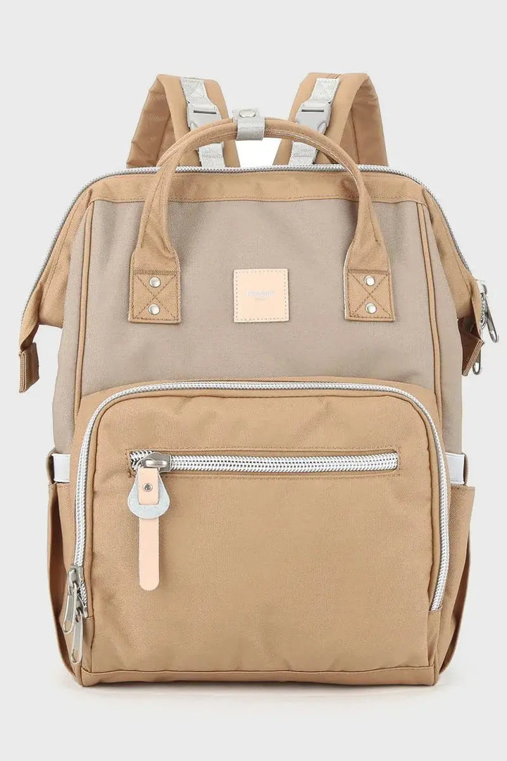 Waterproof Canvas Backpack Diaper Bag with Side Pockets - Serene Crafts Hub
