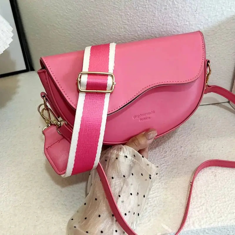 Yogodlns Fashion Small PU Leather Saddle Armpit Bags for Women Vintage Designer Shoulder Crossbody Bag Small Flap Purse Handbags - Serene Crafts Hub