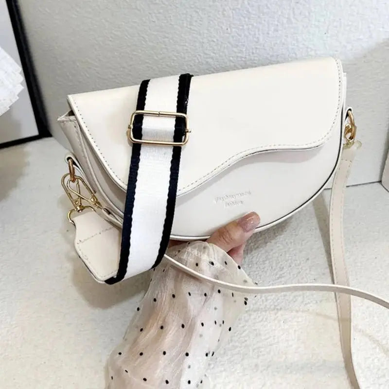 Yogodlns Fashion Small PU Leather Saddle Armpit Bags for Women Vintage Designer Shoulder Crossbody Bag Small Flap Purse Handbags - Serene Crafts Hub