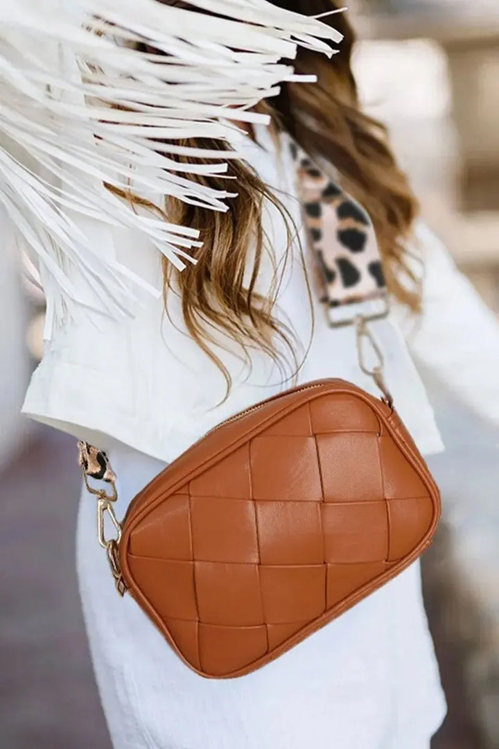 Zenana Cassette Woven Crossbody Bag - Serene Crafts Hub