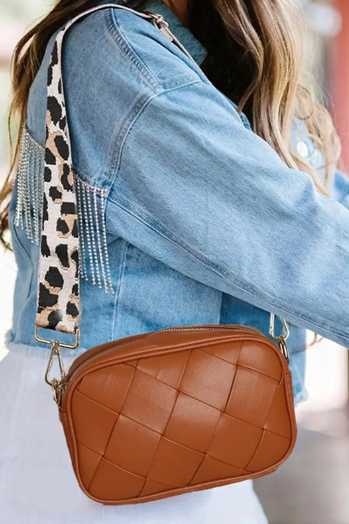 Zenana Cassette Woven Crossbody Bag - Serene Crafts Hub