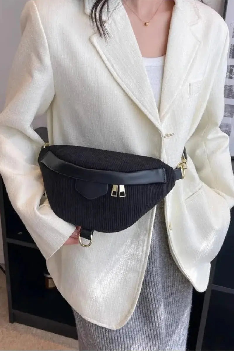 Zenana Corduroy Crossbody Bag with Removable Strap - Serene Crafts Hub