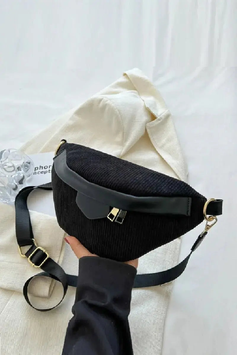 Zenana Corduroy Crossbody Bag with Removable Strap - Serene Crafts Hub