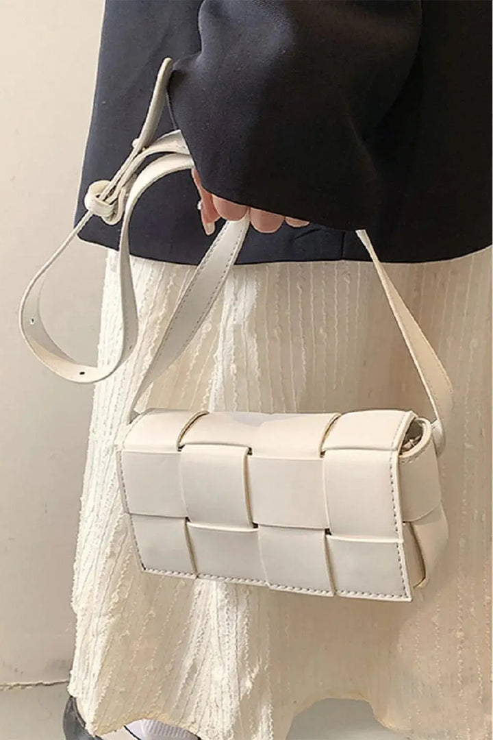 Zenana Vegan Leather Woven Crossbody Bag - Serene Crafts Hub