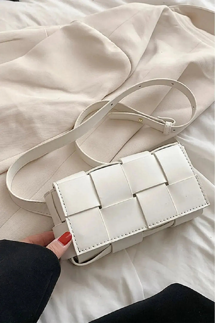 Zenana Vegan Leather Woven Crossbody Bag - Serene Crafts Hub